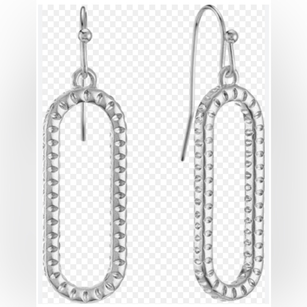 Liz Claiborne NWT Silver Tower Dangle Earrings